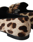 Dolce & Gabbana Leopard Print Crystal Embellished Loafers
