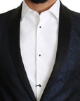 Dolce & Gabbana Elegant Martini Blue Slim Fit Blazer