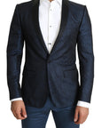 Dolce & Gabbana Elegant Martini Blue Slim Fit Blazer