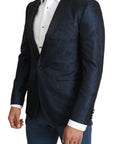 Dolce & Gabbana Elegant Martini Blue Slim Fit Blazer