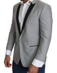 Dolce & Gabbana Elegant Silk Blend Light Gray Blazer