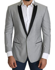 Dolce & Gabbana Elegant Silk Blend Light Gray Blazer