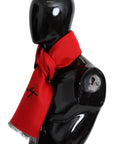 Givenchy Elegant Red Wool Blend Unisex Scarf