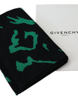 Givenchy Elegant Wool Silk Black Unisex Scarf