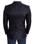 Dolce & Gabbana Elegant Silk Blend Martini Blazer in Blue