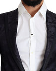 Dolce & Gabbana Elegant Silk Blend Martini Blazer in Blue