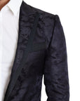Dolce & Gabbana Elegant Silk Blend Martini Blazer in Blue