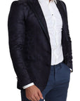 Dolce & Gabbana Elegant Silk Blend Martini Blazer in Blue