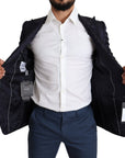 Dolce & Gabbana Elegant Silk Blend Martini Blazer in Blue