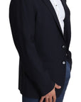 Dolce & Gabbana Exquisite Black Wool Stretch Martini Blazer