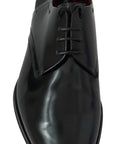 Dolce & Gabbana Elegant Black Leather Derby Shoes