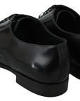 Dolce & Gabbana Elegant Black Leather Derby Shoes