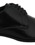 Dolce & Gabbana Elegant Black Leather Derby Shoes