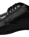 Dolce & Gabbana Elegant Black Leather Derby Shoes