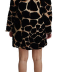 Dolce & Gabbana Chic Giraffe Print Shift Mini Dress