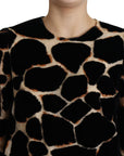 Dolce & Gabbana Chic Giraffe Print Shift Mini Dress