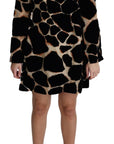 Dolce & Gabbana Chic Giraffe Print Shift Mini Dress