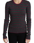 Dolce & Gabbana Elegant Maroon Crewneck Sweater