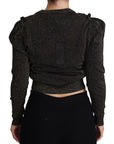 Dolce & Gabbana Elegant Cropped Sweater with Logo Detail
