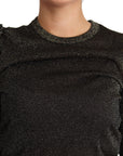 Dolce & Gabbana Elegant Cropped Sweater with Logo Detail
