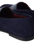 Dolce & Gabbana Elegant Blue Suede Leather Loafers