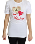 Dolce & Gabbana Crystal-Embellished White Cotton Tee