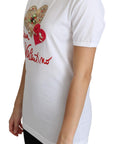 Dolce & Gabbana Crystal-Embellished White Cotton Tee