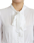 Dolce & Gabbana Elegant Snow-White Viscose Blouse