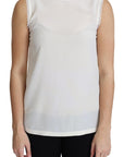 Dolce & Gabbana Elegant Silk Lace-Detailed Sleeveless Blouse