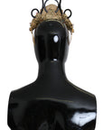 Dolce & Gabbana Stunning Crystal Diadem Tiara - Gold Multicolor
