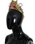 Dolce & Gabbana Stunning Crystal Diadem Tiara - Gold Multicolor