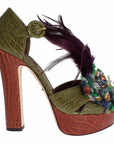 Dolce & Gabbana Crystal Enchanted Ankle Strap Sandals