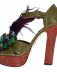 Dolce & Gabbana Crystal Enchanted Ankle Strap Sandals