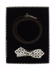 Dolce & Gabbana Elegant Baroque Silk Tie & Leather Belt Set