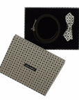 Dolce & Gabbana Elegant Baroque Silk Tie & Leather Belt Set
