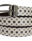 Dolce & Gabbana Elegant Baroque Silk Tie & Leather Belt Set