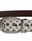 Dolce & Gabbana Elegant Baroque Silk Tie & Leather Belt Set
