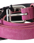 Just Cavalli Fuschia Pink Leather Waist Belt