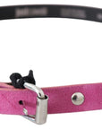 Just Cavalli Fuschia Pink Leather Waist Belt