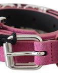 Just Cavalli Fuschia Pink Leather Waist Belt