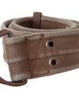 Dolce & Gabbana Chic Beige Leather Adjustable Belt