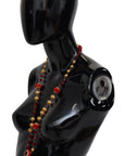 Dolce & Gabbana Elegant Red Crystal Gold-Plated Necklace