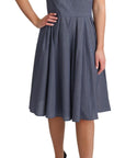 Dolce & Gabbana Chic Blue Polka-Dotted Sleeveless A-Line Dress