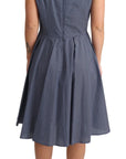 Dolce & Gabbana Chic Blue Polka-Dotted Sleeveless A-Line Dress