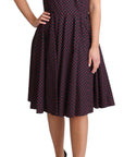 Dolce & Gabbana Chic Polka Dotted A-Line Sleeveless Dress