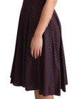 Dolce & Gabbana Chic Polka Dotted A-Line Sleeveless Dress