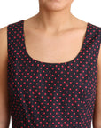 Dolce & Gabbana Chic Polka Dotted A-Line Sleeveless Dress
