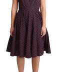 Dolce & Gabbana Chic Polka Dotted A-Line Sleeveless Dress