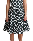 Dolce & Gabbana Chic Polka Dot A-line Sleeveless Dress