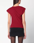 Vivienne Westwood Vivienne Westwood Brick red asymmetrical T-shirt with Orb logo